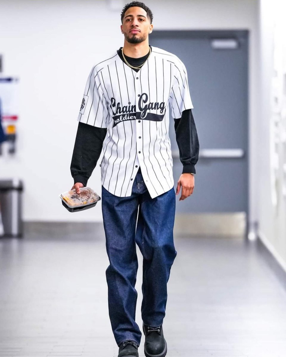 The <a href="/JohnCena/">John Cena</a> Chain Gang Soldier White Baseball Jersey in NOW BACK &amp; AVAILABLE AGAIN at chalk-line.com

Official Licensed by: <a href="/WWE/">WWE</a> 
Absolutely Worn by <a href="/TyHaliburton22/">Tyrese Haliburton</a> 
#ChalkLine #MigsMedia1 #Designer #Pacers #NBAFinals #SmackDown #WWE2K25