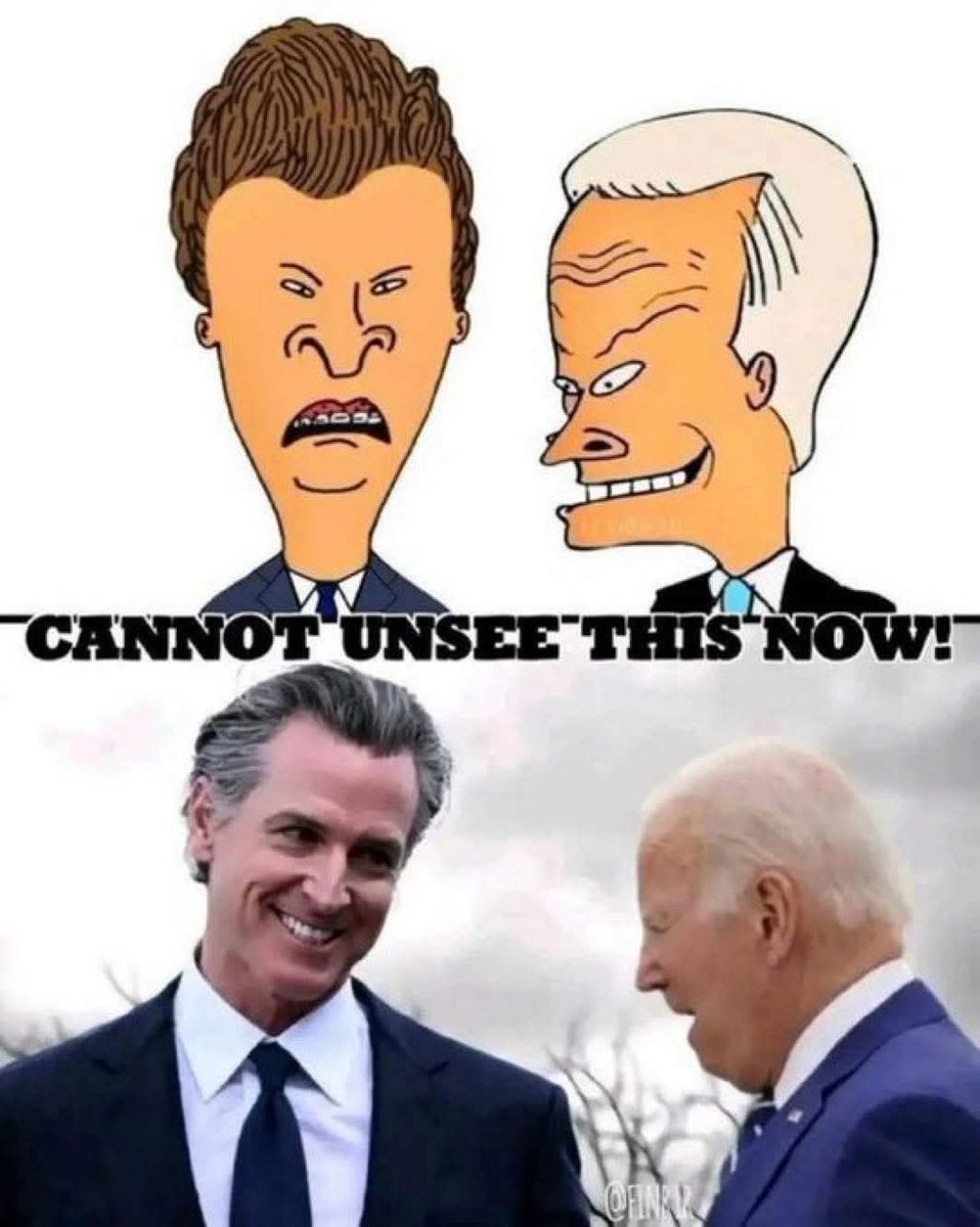 BeFrankShow's tweet photo. Gavin Newsom and Joe Biden… I can’t see it now https://t.co/yLu0H3o7qk