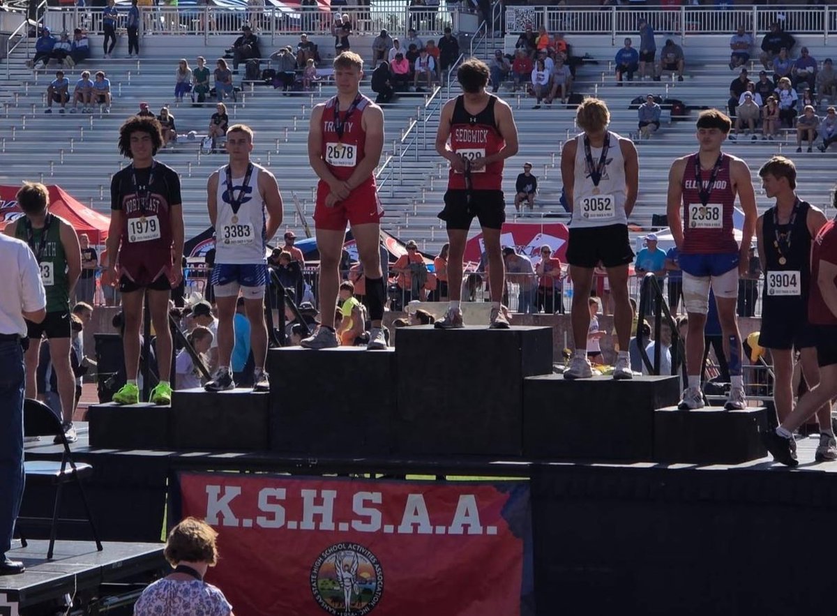 TrinityCatholic's tweet photo. Congratulations to Isaac Hammersmith earning State Runner-Up in Class 2A Long Jump!  Keep working hard tomorrow TC Track! https://t.co/nV4Xf7ABZM