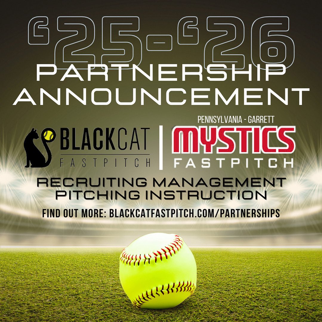 18u_Mystics_National (@mystics_nat_gar) on Twitter photo We’re proud to announce our new partnership with <a href="/BlackCatFP/">Black Cat Fastpitch</a>
one of the top rated pitching and college recruiting programs in the country! 🎯
The collaboration brings Elite pitching training and expert guidance to our athletes and families! <a href="/LineDsoftball/">Line Drive Media</a> <a href="/bgcatching/">@BryanGarrettCatchingHitting</a> We’re proud to announce our new partnership with <a href="/BlackCatFP/">Black Cat Fastpitch</a>
one of the top rated pitching and college recruiting programs in the country! 🎯
The collaboration brings Elite pitching training and expert guidance to our athletes and families! <a href="/LineDsoftball/">Line Drive Media</a> <a href="/bgcatching/">@BryanGarrettCatchingHitting</a>