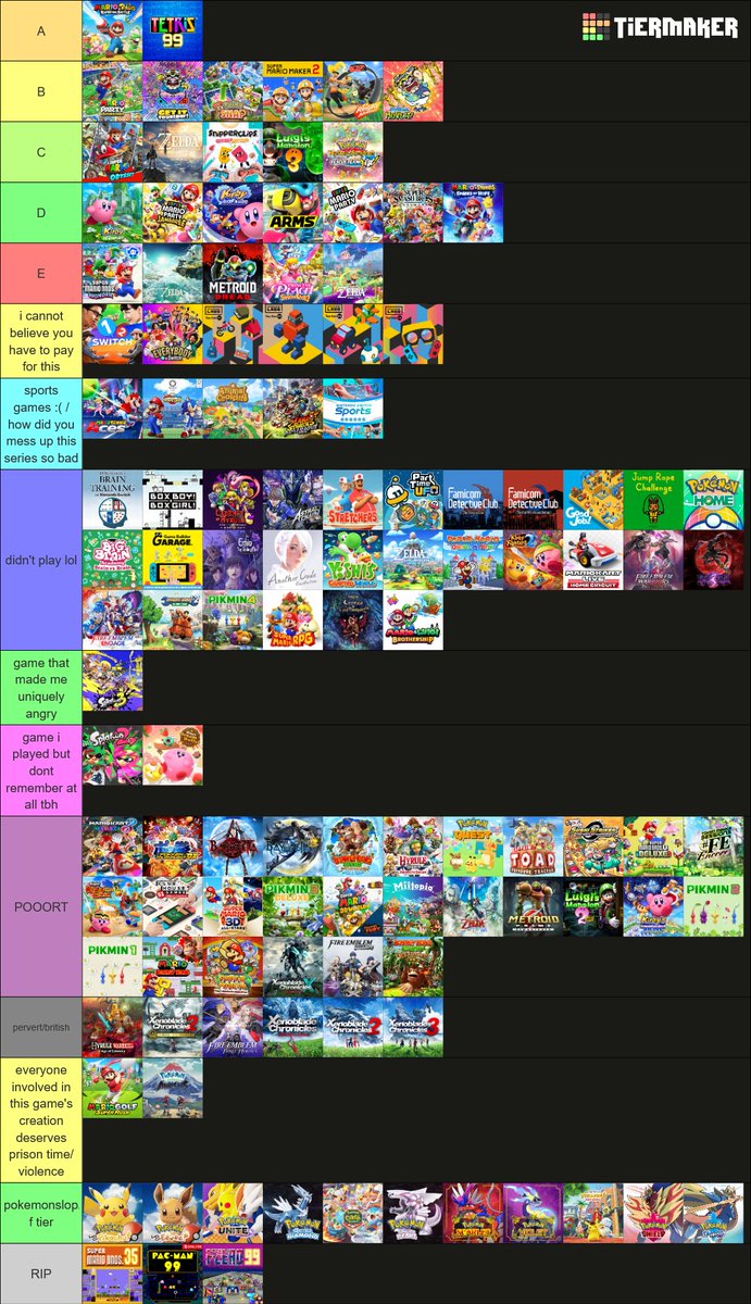 dad_as_heck's tweet photo. EVERY* Switch game ranked (real) (true) (not clickbait) (professional opinion haver) (debate me) #Switch2 https://t.co/DLWw9fLYv3