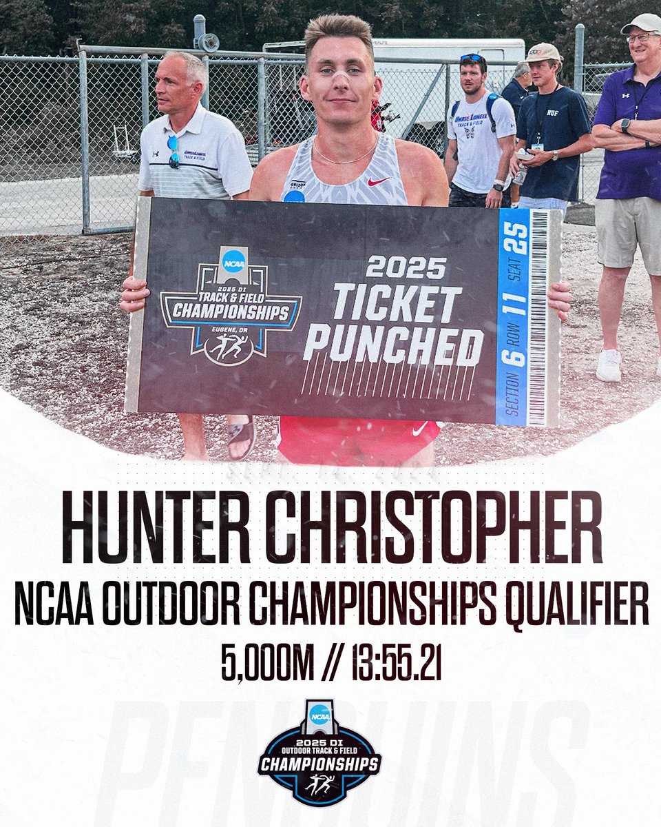 YSUTrackFieldXC ๐ง (@ysutrackfieldxc) on Twitter photo ๐๐๐พ๐๐๐ ๐๐๐๐พ๐๐๐ฟ!! ๐
๐๐ฎ๐ง๐ญ๐๐ซ ๐๐ก๐ซ๐ข๐ฌ๐ญ๐จ๐ฉ๐ก๐๐ซ is headed to Eugene for the <a href="/NCAATrackField/">NCAA Track & Field</a> Outdoor Championships in the 5,000m!
#GoGuins ๐ง // #FlyWithTheY ๐ค ๐๐๐พ๐๐๐ ๐๐๐๐พ๐๐๐ฟ!! ๐
๐๐ฎ๐ง๐ญ๐๐ซ ๐๐ก๐ซ๐ข๐ฌ๐ญ๐จ๐ฉ๐ก๐๐ซ is headed to Eugene for the <a href="/NCAATrackField/">NCAA Track & Field</a> Outdoor Championships in the 5,000m!
#GoGuins ๐ง // #FlyWithTheY ๐ค
