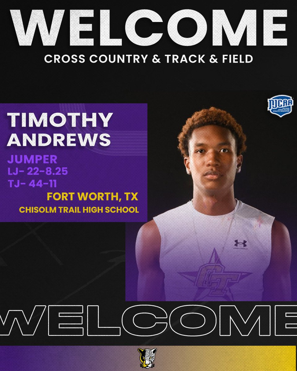 We'd like to welcome Timothy Andrews, from Chisolm Trail. Timothy will compete in the horizontal jumps!
