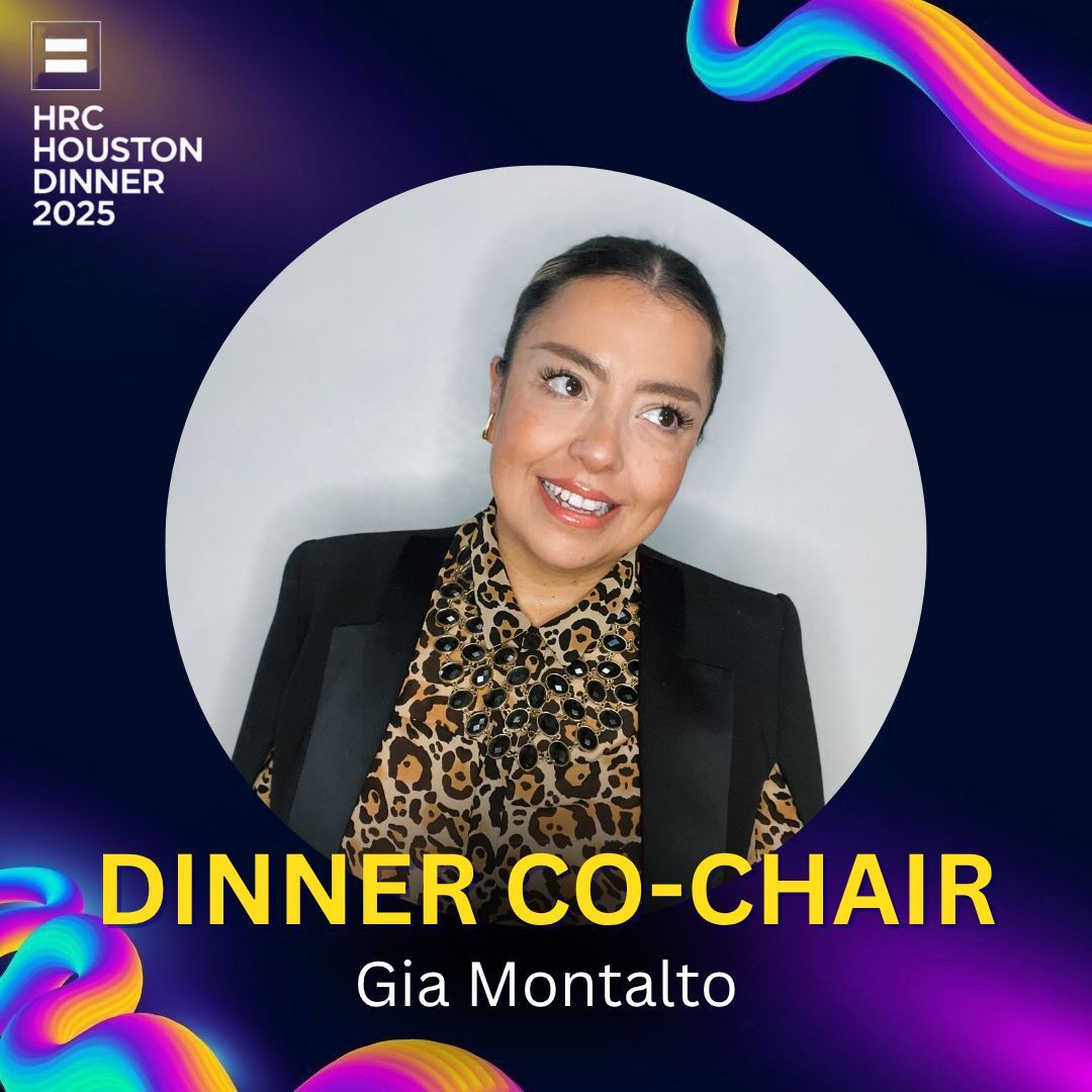 Meet Our 2025 HRC Houston Dinner Co-Chairs: Ben Rubio, Christyna Lewis, and Gia Montalto—dedicated advocates committed to advancing equality and building UNITY IN COMMUNITY. 🏳️‍🌈

If you see them, Say Hi and ask what volunteering for this year's dinner means. 
#HRCDinner #HRC2025
