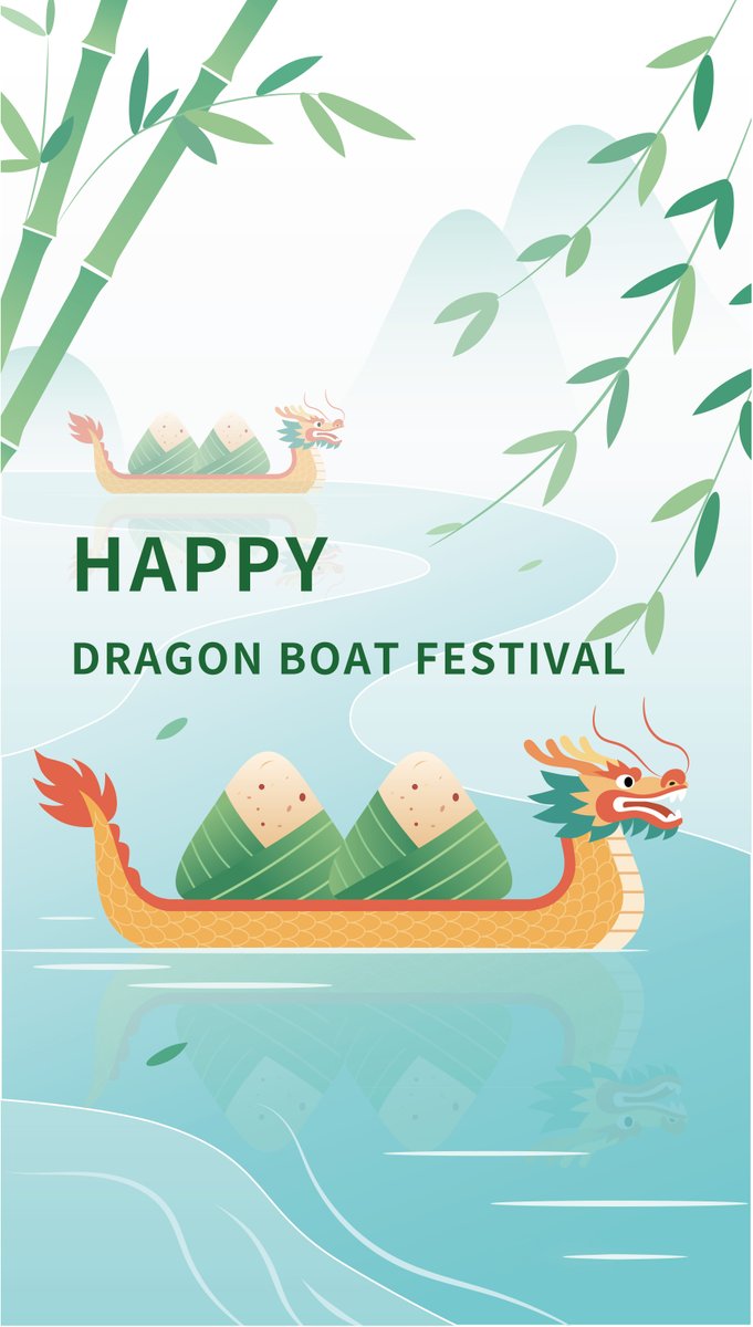 🎇🎉Happy #DragonBoatFestival! 

🐉🛶People will join in dragon boat races, enjoy #zongzi, and wear scented sachets to celebrate the special day.

💌😀We wish you a healthy and blissful festival! #ChineseCulture #LovingTianjin