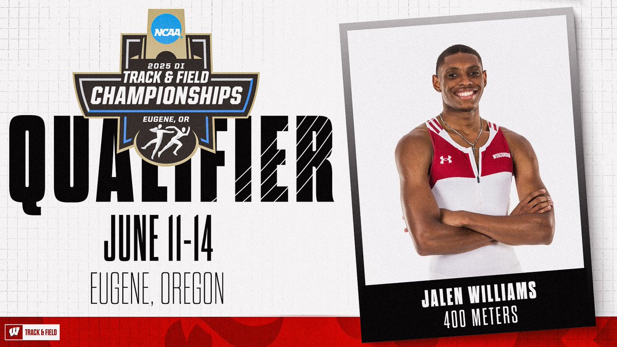Wisconsin Track & Field and Cross Country (@badgertrackxc) on Twitter photo WHAT A RACE!!🔥
<a href="/JalenWillRun/">Jalen Williams</a> takes third in his heat and automatically qualifies for Eugene next week! 😤
#Badgers || #OnWisconsin WHAT A RACE!!🔥
<a href="/JalenWillRun/">Jalen Williams</a> takes third in his heat and automatically qualifies for Eugene next week! 😤
#Badgers || #OnWisconsin