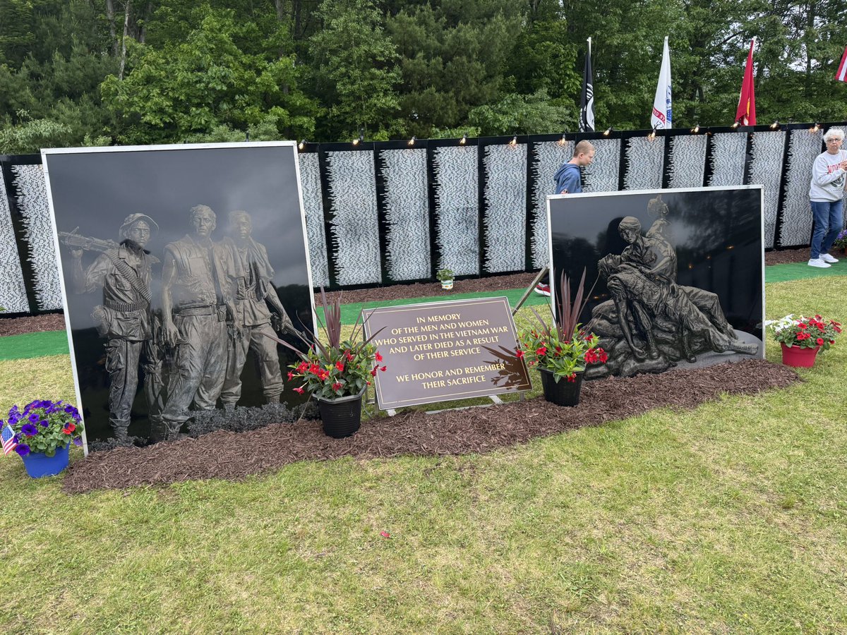 RepJahanaHayes's tweet image. This year marks the 50th anniversary of the end of the Vietnam War. I joined the #Wolcott community for the arrival of the Vietnam Traveling Memorial Wall with the purpose of helping heal &amp;amp; rekindle friendships.