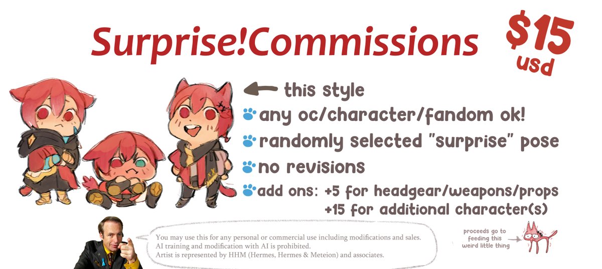 (copypasting this from the other site) im opening up some chibi c0mmissi0ns if anyone's interested!

you can use the link below to reserve a slot!

docs.google.com/forms/d/e/1FAI…