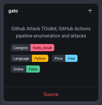 rawsec_cyber's tweet image. New tools were added on the #Rawsec #Cybersecurity Inventory

@noraj_rawsec added

📌 octoscan &amp;amp; gh-hijack-runner by @hugow_vincent at @synacktiv
📌 gato &amp;amp; gato-xby @adnanthekhan at  @praetorianlabs

inventory.raw.pm