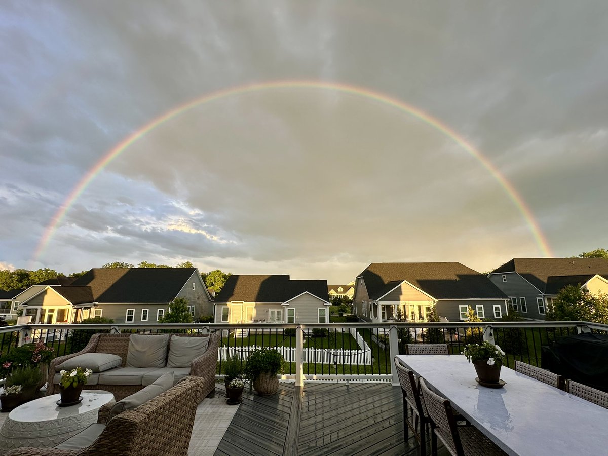 <a href="/dougkammerer/">Doug Kammerer</a> <a href="/capitalweather/">Capital Weather Gang</a> <a href="/ChuckBell4/">Chuck Bell</a> perfect rainbow in Aldie! 🌈