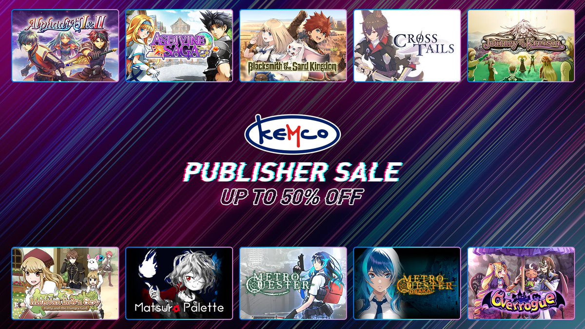 🎉 The KEMCO Publisher Sale is LIVE on <a href="/GOGcom/">GOG.COM</a>  ! 🎮Dive into classic RPGs &amp; unforgettable adventures—now up to 50% OFF!

🕹️ No DRM. Just great games.
🗓️ Hurry, the deals won’t last forever!

👉 gog.com/en/promo/20250…

#GOG #KEMCO #RPGSale #IndieGames #JRPG