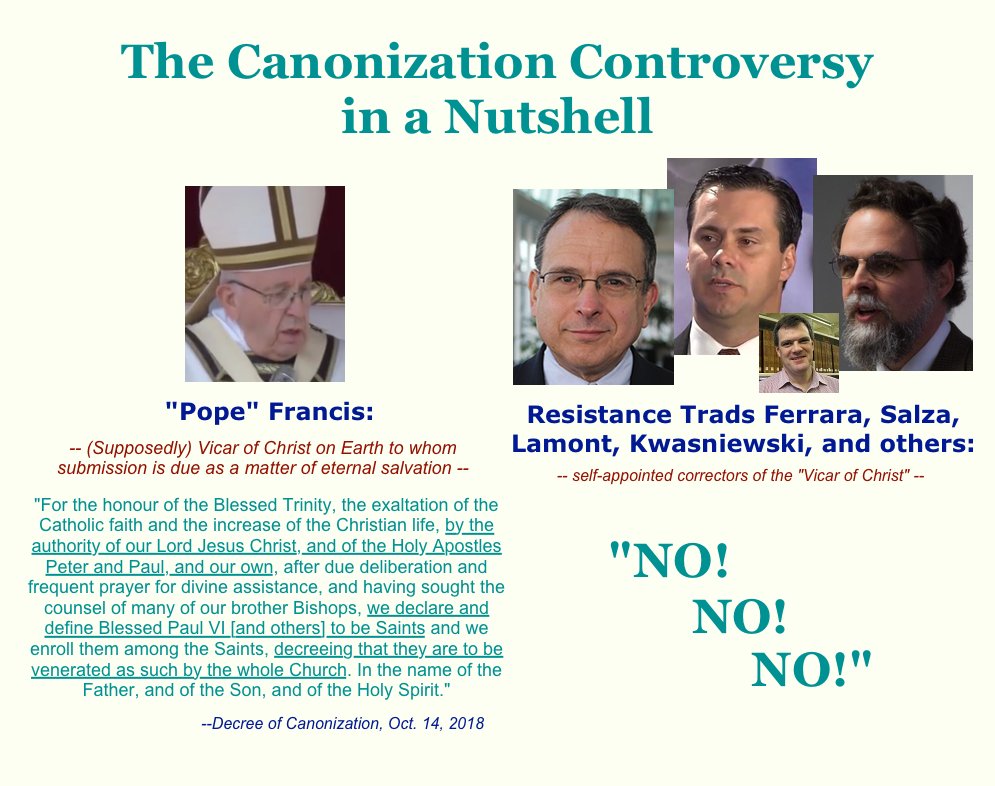 Well, here is what the entire canonization controversy ultimately boils down to - see attached meme (not sure if John Salza currently still holds that position but he did when the meme was made, years ago). https://t.co/kctpPB20p2