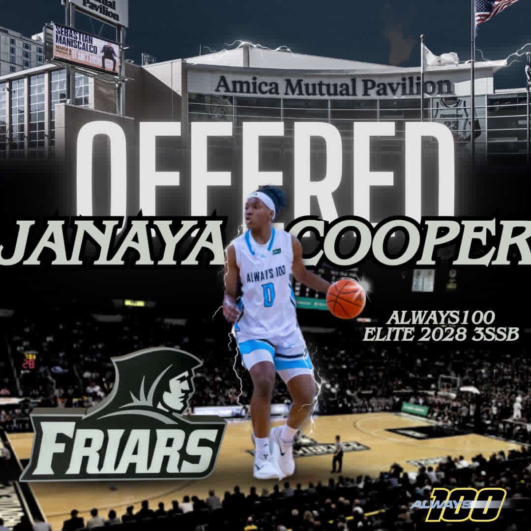 Janaya Cooper (@janayac0_) on Twitter photo After an amazing conversation with <a href="/CoachErinBatth/">Coach Batth</a> , I am blessed to have received an offer from <a href="/ProvidenceWBB/">ProvidenceWBB</a> . Thank you again <a href="/CoachErinBatth/">Coach Batth</a> , also thank you to the rest of the coaching staff. #UrgencySZN
<a href="/vjhAlways100/">Always 100</a> <a href="/100_2028/">Always 100 2028 3SSB</a> <a href="/Sniderladybball/">Snidergirlsbball</a> After an amazing conversation with <a href="/CoachErinBatth/">Coach Batth</a> , I am blessed to have received an offer from <a href="/ProvidenceWBB/">ProvidenceWBB</a> . Thank you again <a href="/CoachErinBatth/">Coach Batth</a> , also thank you to the rest of the coaching staff. #UrgencySZN
<a href="/vjhAlways100/">Always 100</a> <a href="/100_2028/">Always 100 2028 3SSB</a> <a href="/Sniderladybball/">Snidergirlsbball</a>
