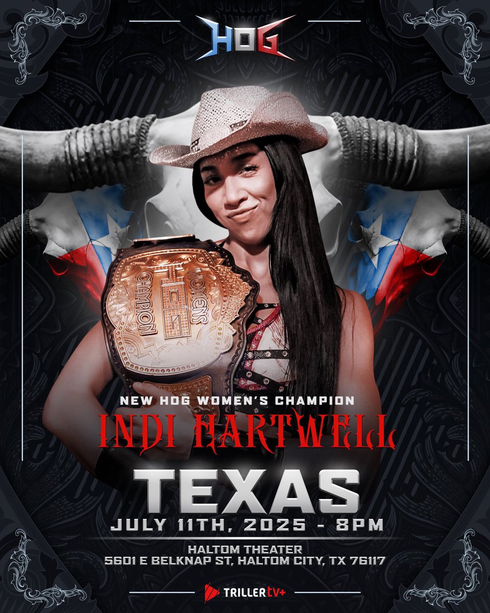House Of Glory Wrestling (@hogwrestling) on Twitter photo 6 Weeks Away! Your HOG Women’s Champion <a href="/indi_hartwell/">Indi Wrestling</a> returns when we make our TEXAS debut on Friday July 11th!
Tickets: tickettailor.com/checkout/view-… 6 Weeks Away! Your HOG Women’s Champion <a href="/indi_hartwell/">Indi Wrestling</a> returns when we make our TEXAS debut on Friday July 11th!
Tickets: tickettailor.com/checkout/view-…