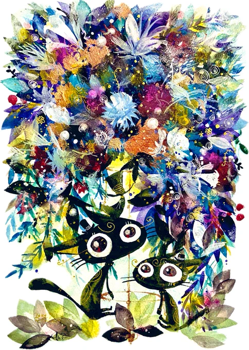 豪花 #アナログイラスト展