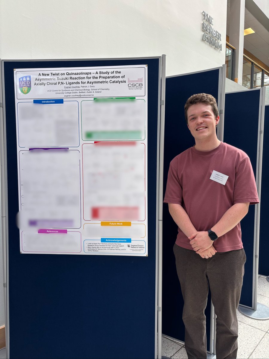 We had a busy Wednesday this week with Liam giving a talk at the Lessons in Chemistry series, while Jordi and Eoghan presented posters at the Irish Catalysis Conference. Well done to all!