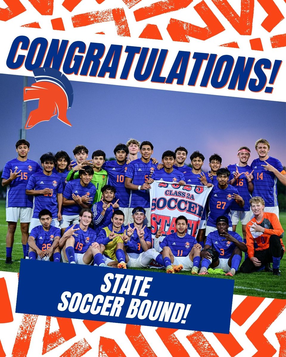 SiouxCenterHS's tweet photo. Congratulations to the Warrior boys soccer team for qualifying for the 2A State Soccer Tournament! The quarterfinal game will be played in Sioux Center at the Dordt Soccer Complex on Monday, June 2. Go Warriors! #SCWarriorPride https://t.co/sUUlDri9sF