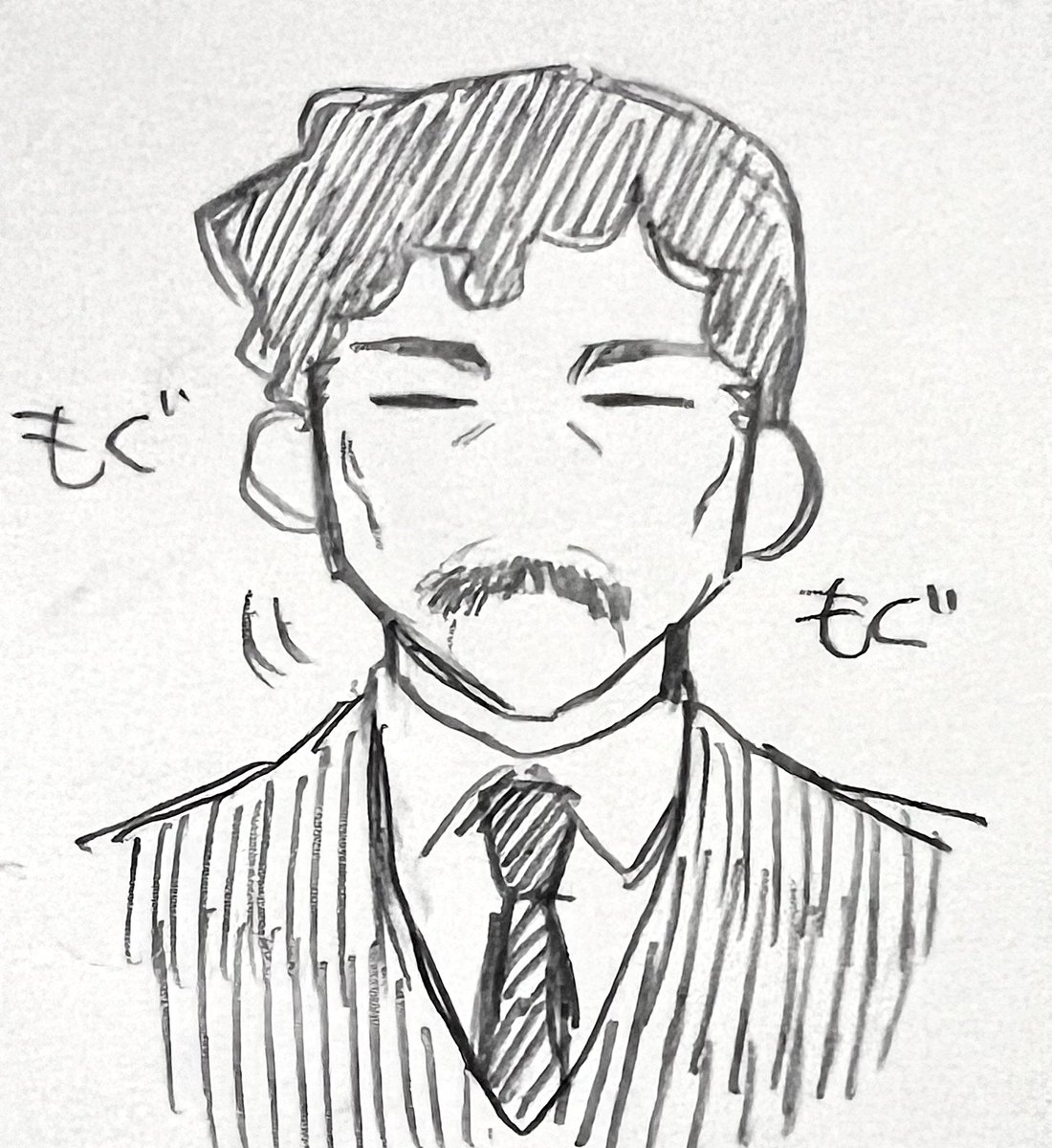 口髭が動きそうでかわいい 