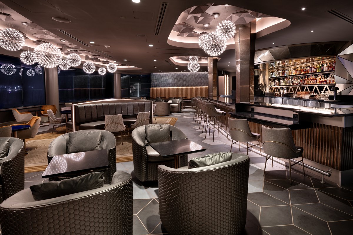 ScottGustin's tweet photo. Disney shared new photos inside GEO-82, the all-new 21+ lounge opening at EPCOT on June 4. 

The new lounge pays homage to Spaceship Earth and offers "scenic views, innovative cocktails and exquisite small plates." https://t.co/FnMsfJEse9