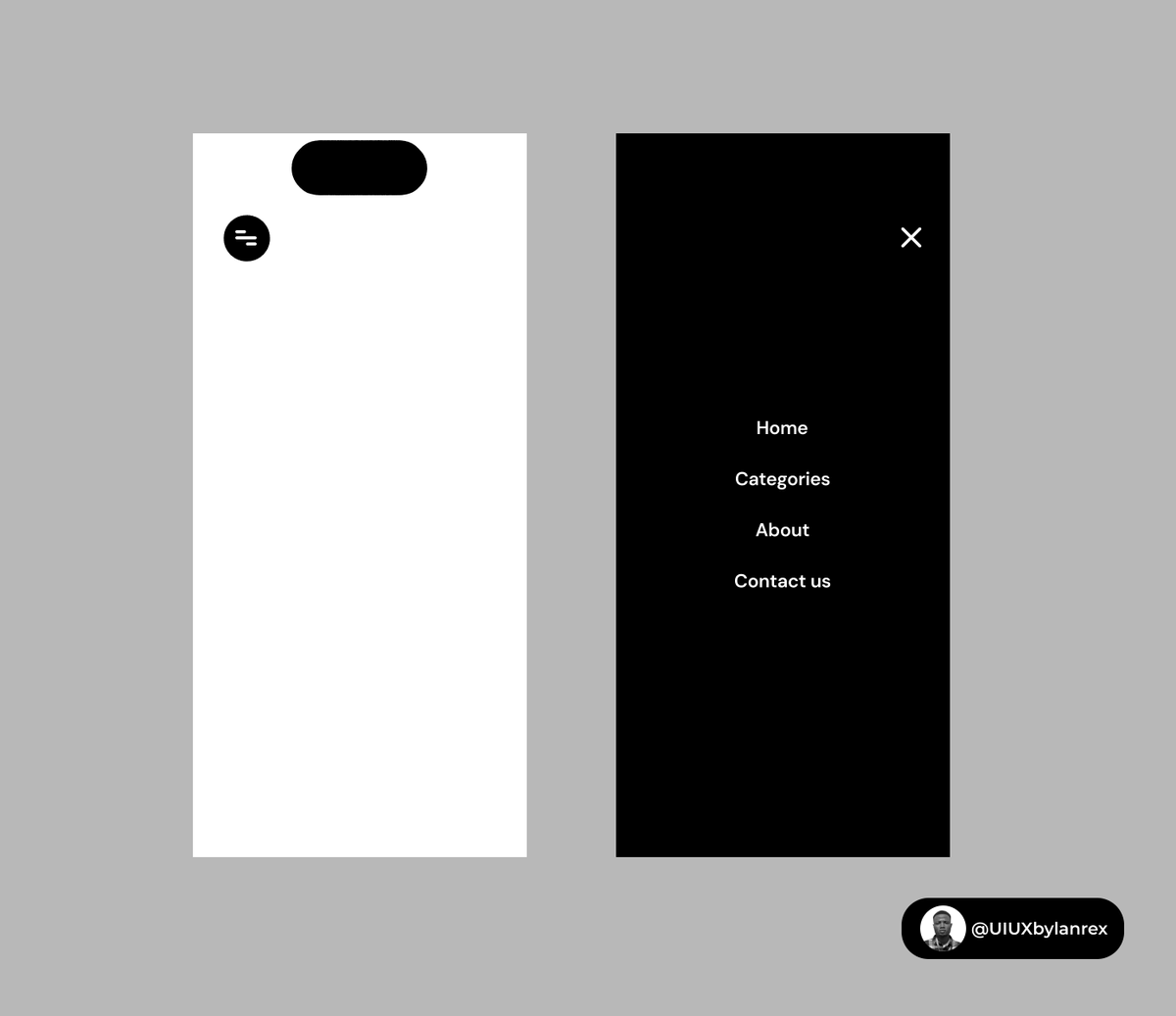 UIUXbylanrex's tweet photo. Liquid SideMenu✅ @figma 
Inspired by @musabalfawal 
Keep showing up! https://t.co/gVUMa4acSc