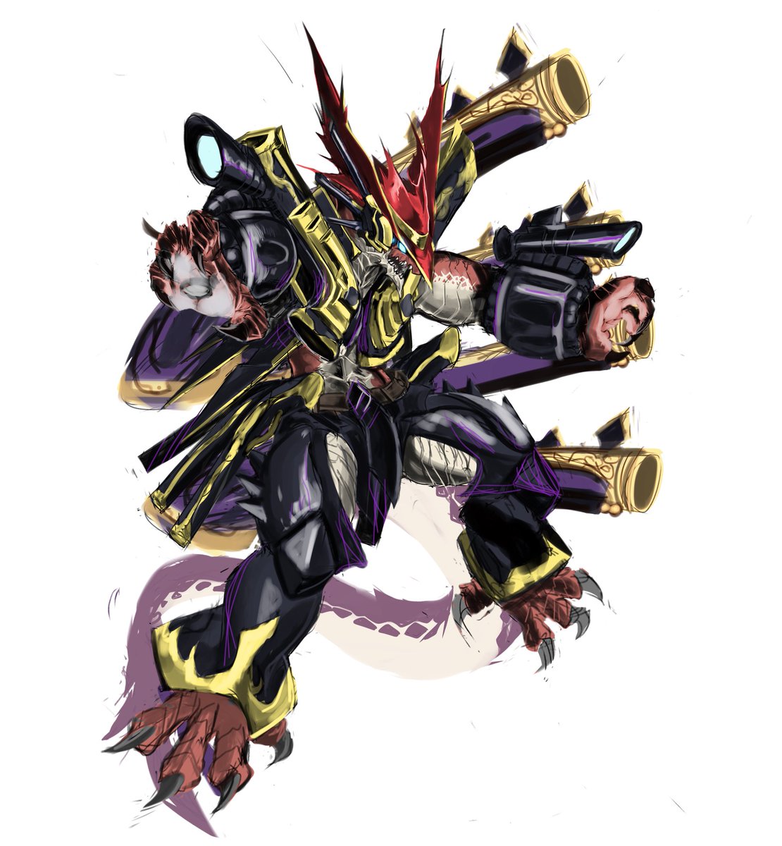 #デュエマ虹アート 
ジョット・ガン・ジョラゴン