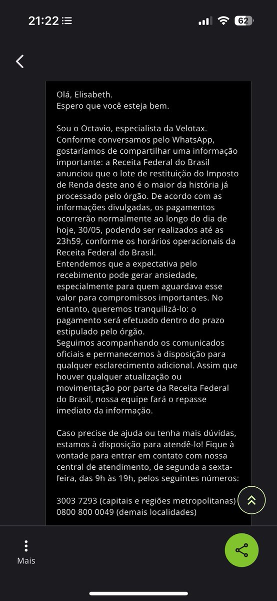 luisamarina_w's tweet photo. atualizando, a receita tá respondendo no instagram que a culpa é dos bancos, e os bancos, na receita #IRPF #restituiçãoIRPF #receitafederal #velotax #celcoin @celcoinbr @velotax_ https://t.co/TaB6663pCp