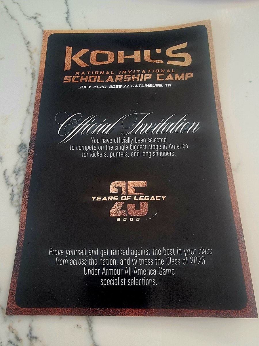 Zach Byrd '28 (@zachbyrd28) on Twitter photo Thankful for an invitation to Kohl's National Invitational Scholarship Camp. Looking forward to competing. <a href="/KohlsKicking/">Kohl's Kicking Camps</a> <a href="/CoachDansdill/">Pat Dansdill</a> <a href="/CoachLidberg/">Brad Lidberg</a> <a href="/notlocalexander/">Colton Alexander</a> Thankful for an invitation to Kohl's National Invitational Scholarship Camp. Looking forward to competing. <a href="/KohlsKicking/">Kohl's Kicking Camps</a> <a href="/CoachDansdill/">Pat Dansdill</a> <a href="/CoachLidberg/">Brad Lidberg</a> <a href="/notlocalexander/">Colton Alexander</a>