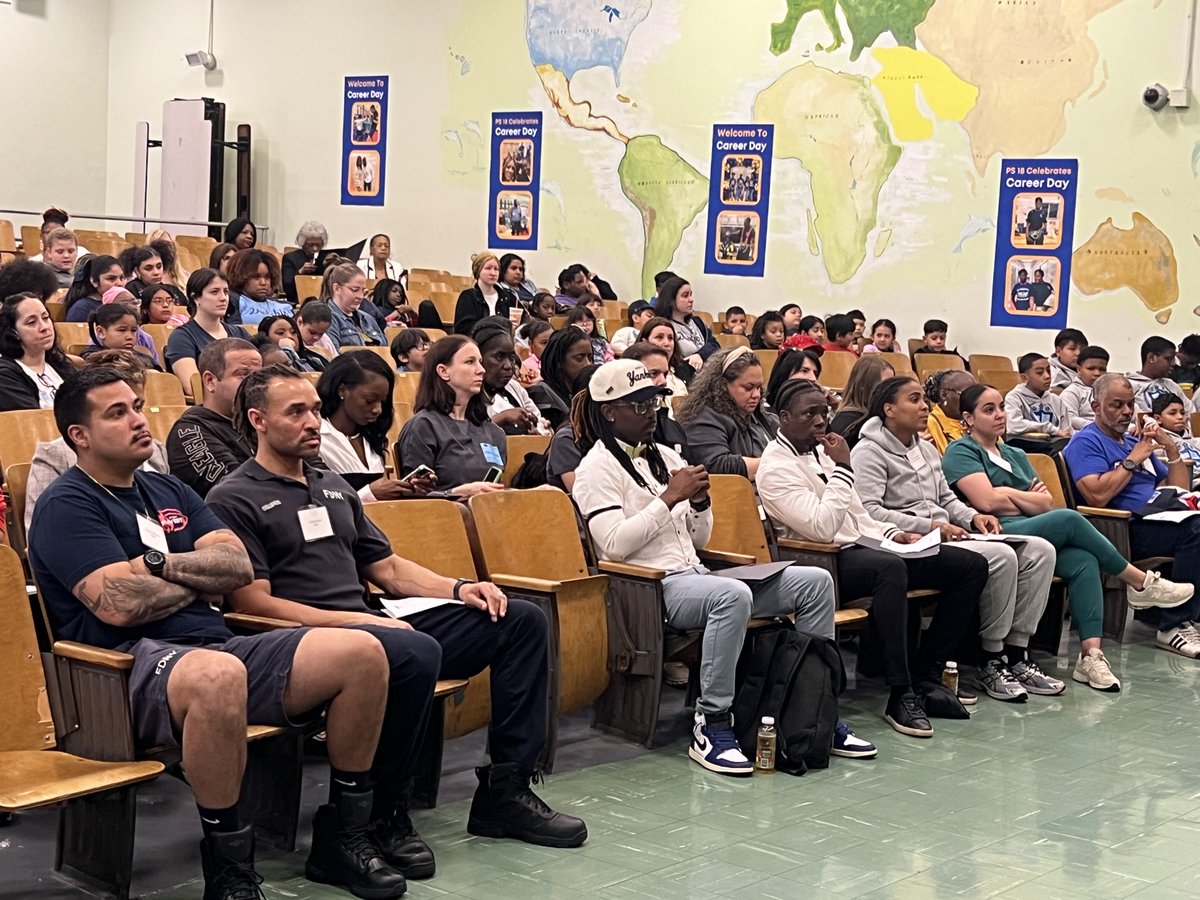 This morning, I had the honor of participating in Career Day at P.S. 18. Looking at the children in front of me, I can see our future is bright! 
Thank you to all the students and staff at P.S. 18 along with everyone in the community who came together to make this event possible.