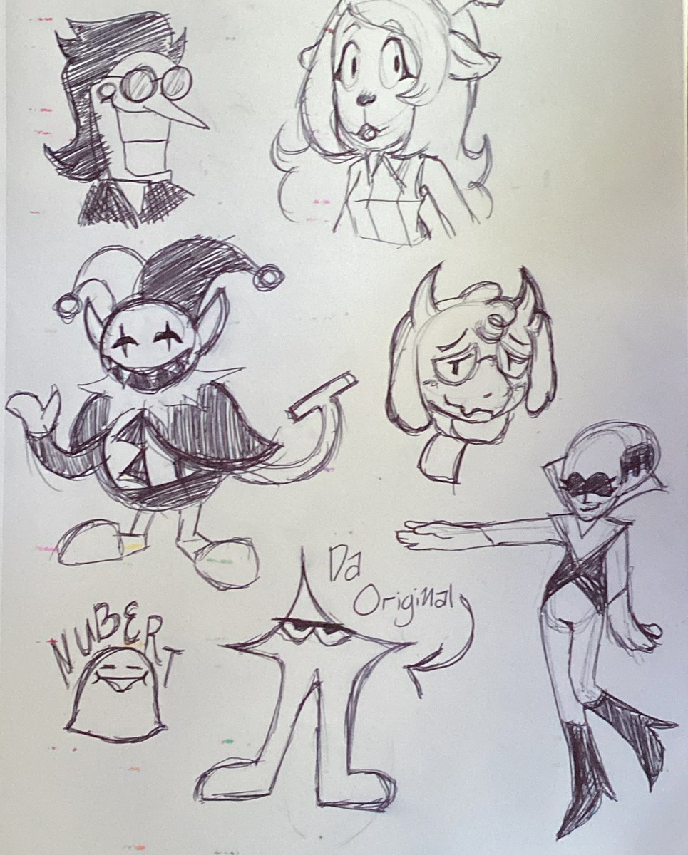 gottagoquack's tweet photo. anyways i paused for today bc unfortunately i have a life but take some of my random warmup sketches. i haven't drawn some of these characters in years. some i actually hadn't drawn at all haha https://t.co/jM09qwNWHF