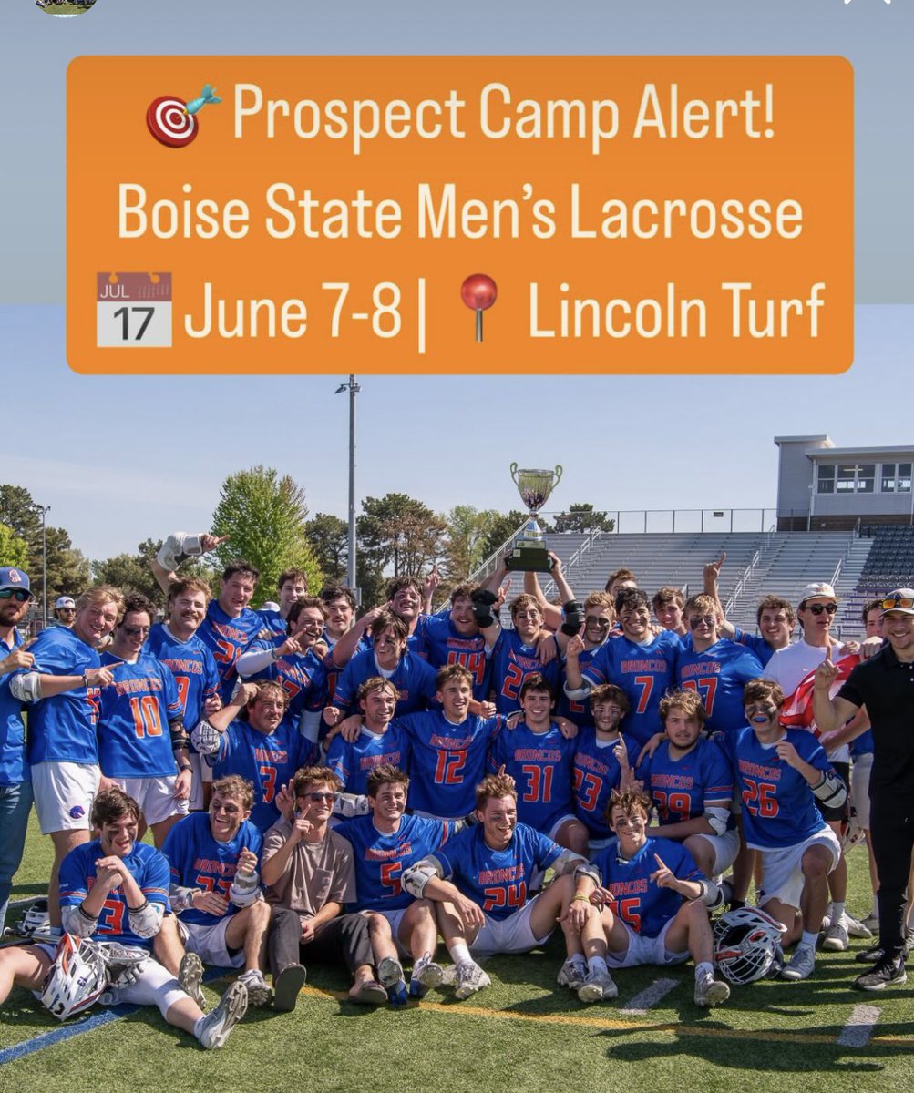 I would like to thank <a href="/BroncoSportsLAX/">Boise State Lacrosse</a>  for the invitation to their prospect camp