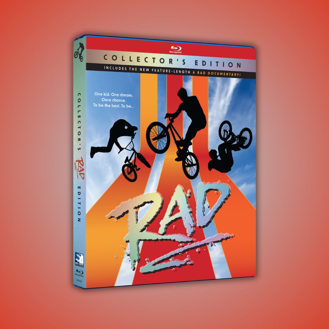 🚲 NEXT MONTH 🚲 Our RAD COLLECTOR'S EDITON #bluray lands on 6/17 and comes with a holofoil o-card and includes the all-new feature length A RAD DOCUMENTARY as well as bonus features from previous Blu-rays! Preorder now at amzn.to/4i6uFGV!

#rad #radmovie #millcreekent