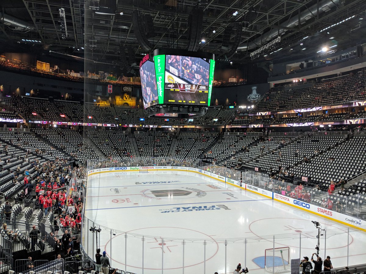 Wikeee2007's tweet photo. @NHL Was sitting the side behind the goal.   We all thought it went in.   What a swing of emotions https://t.co/IgKJQwzfiE