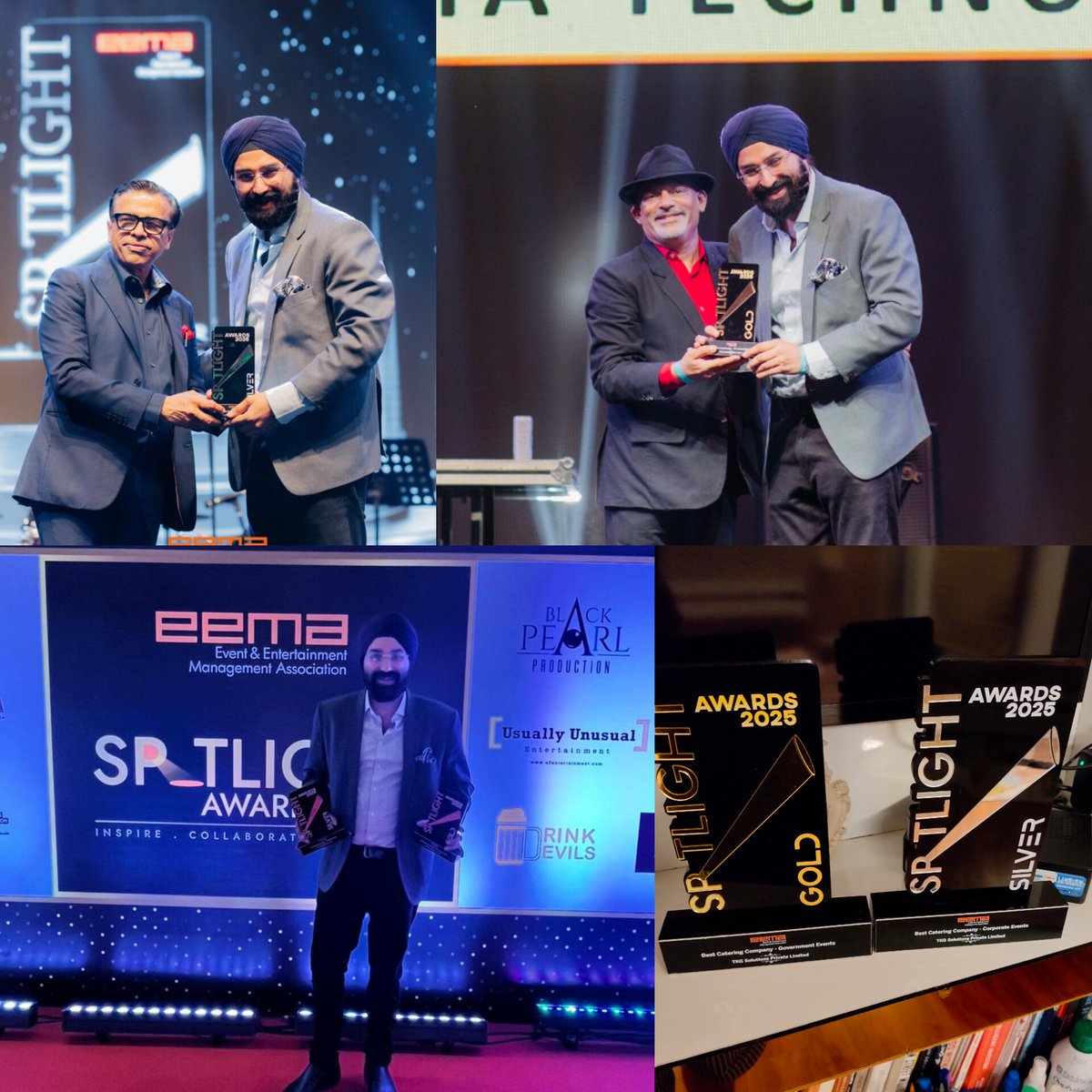 manvir_anand's tweet photo. Living the dream - 
Gold for Catering for Government Events 
Silver for Catering for Corporate Events https://t.co/6wK2GPSkl6