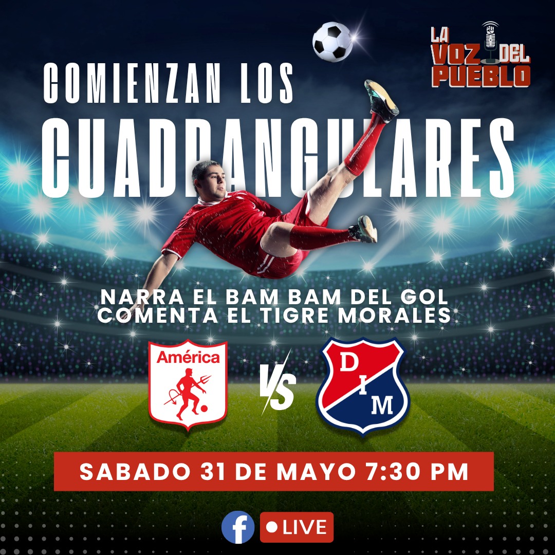 #America 

Medellín 🆚 America sábado 7:30 pm con <a href="/lavozdepueblo1/">La Voz del Pueblo</a> facebook live