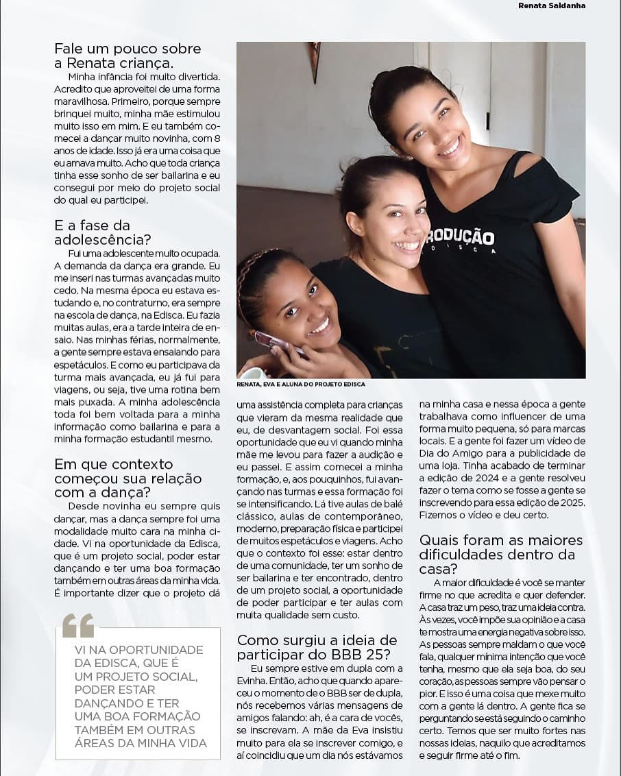Eu não tinha visto isso aqui ainda, a <a href="/renatasaldanhap/">Renata Saldanha 🦢 🩰</a> na revista Insider com uma super entrevista, vão lá nessa postagem do feed deles pra comentar 

🔗 instagram.com/p/DKA6L2fu_tB/…