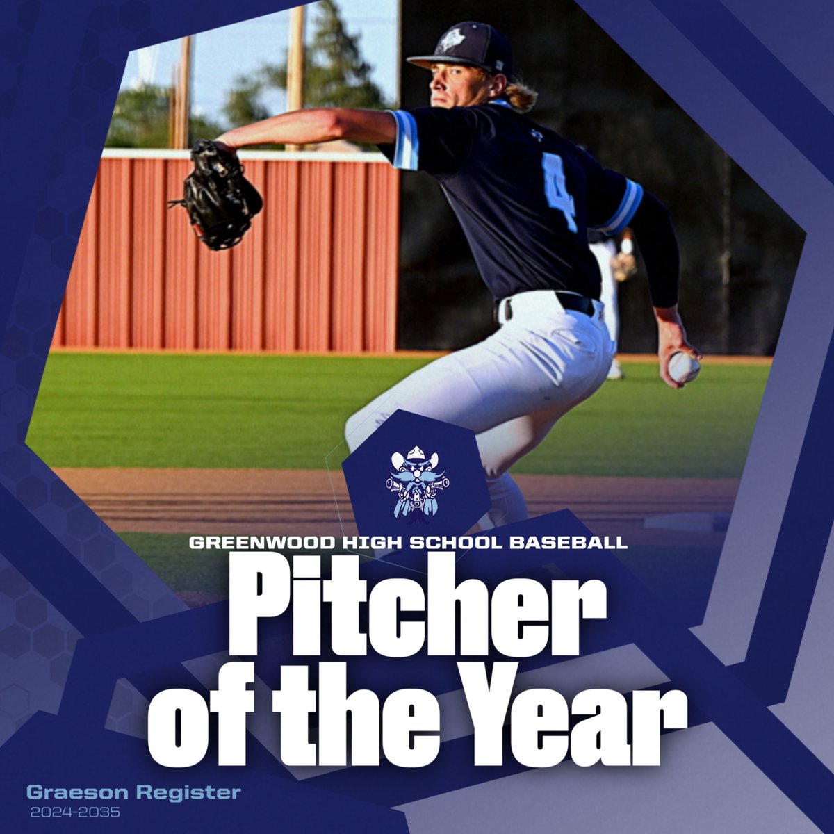 Congratulations to Graeson Register — the District 3-AAAA Pitcher of the Year!
A dominant force every time he took the mound!
#RangerDNA #WeAreGW