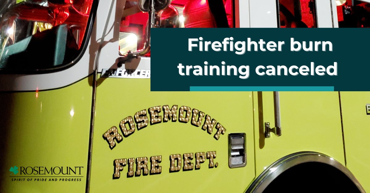 NOTICE: Due to an air quality alert, tomorrow’s firefighter burn training is canceled. Southbound lanes on Biscayne Ave between Boulder Trail &amp; 158th Circle W will stay open. We’ll update when if new training date and road closures are scheduled.