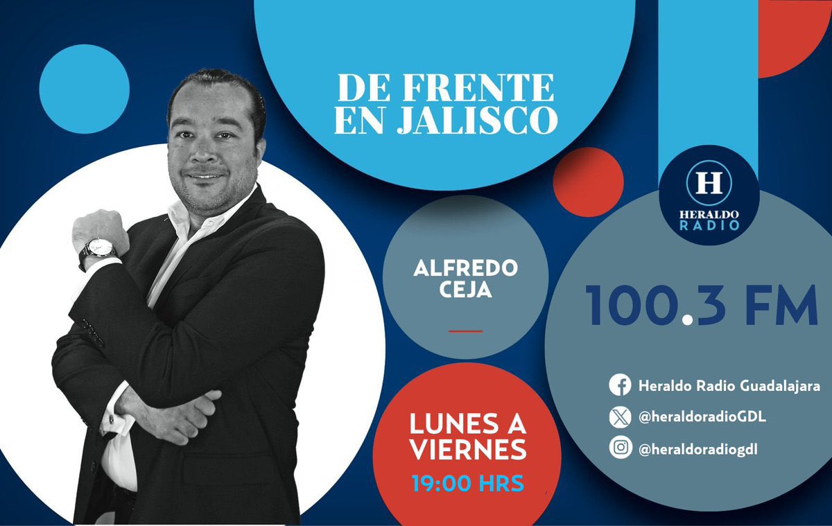 Alfredo Ceja (@alfredocejar) on Twitter photo 👉Hoy en #DeFrenteEnJalisco👈
🔵Mesa de análisis de los viernes con <a href="/AnaPaulaHdzO/">Ana Pau Hdz</a> y <a href="/renatamay04/">Renata M</a> del Club de Talento Político de la <a href="/UPGdl/">Universidad Panamericana Guadalajara</a>🔵
🎙️El comentario semanal de <a href="/PRamirezHohne/">Paula Ramírez Höhne (IEPC Jalisco)</a>, Presidenta del <a href="/iepcjalisco/">IEPC Jalisco</a>🎙️ 👉Hoy en #DeFrenteEnJalisco👈
🔵Mesa de análisis de los viernes con <a href="/AnaPaulaHdzO/">Ana Pau Hdz</a> y <a href="/renatamay04/">Renata M</a> del Club de Talento Político de la <a href="/UPGdl/">Universidad Panamericana Guadalajara</a>🔵
🎙️El comentario semanal de <a href="/PRamirezHohne/">Paula Ramírez Höhne (IEPC Jalisco)</a>, Presidenta del <a href="/iepcjalisco/">IEPC Jalisco</a>🎙️