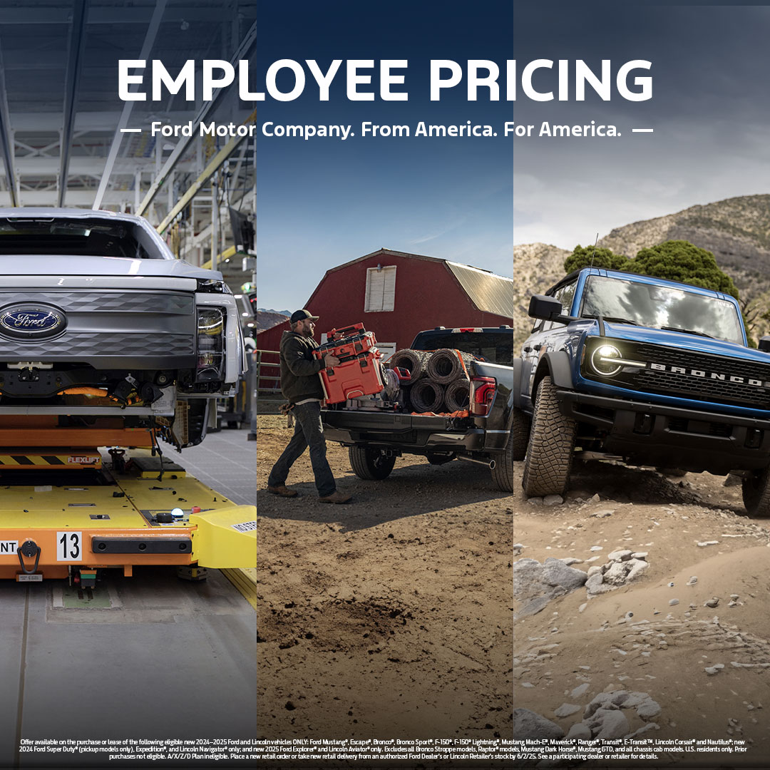 FermanFord's tweet photo. 🚘 It’s your chance to save like an insider! 🚘
 During the Ford Employee Pricing Sales Event, now through June 2nd, you pay what Ford employees pay on select models. From trucks to SUVs, the savings are real and the selection won’t last!

Act fast—stop by for a test drive an ... https://t.co/ef6Jk1Vcws