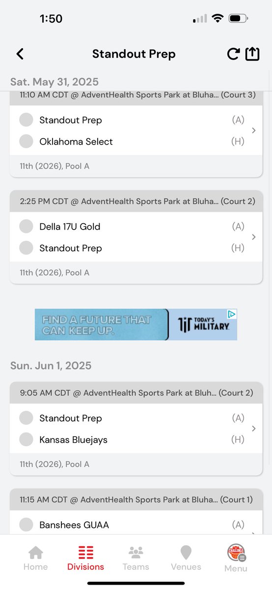 Standout Prep (@standout_prep) on Twitter photo Standout Prep 2026 schedule for Sat/Sun
🏀 The Challenge <a href="/SelectEventsBB/">Select Events Basketball</a>
📍 Kansas City
⛹🏼♀️ Advent Health Sports Park
#StandoutPrep💪🏽🏀 Standout Prep 2026 schedule for Sat/Sun
🏀 The Challenge <a href="/SelectEventsBB/">Select Events Basketball</a>
📍 Kansas City
⛹🏼♀️ Advent Health Sports Park
#StandoutPrep💪🏽🏀