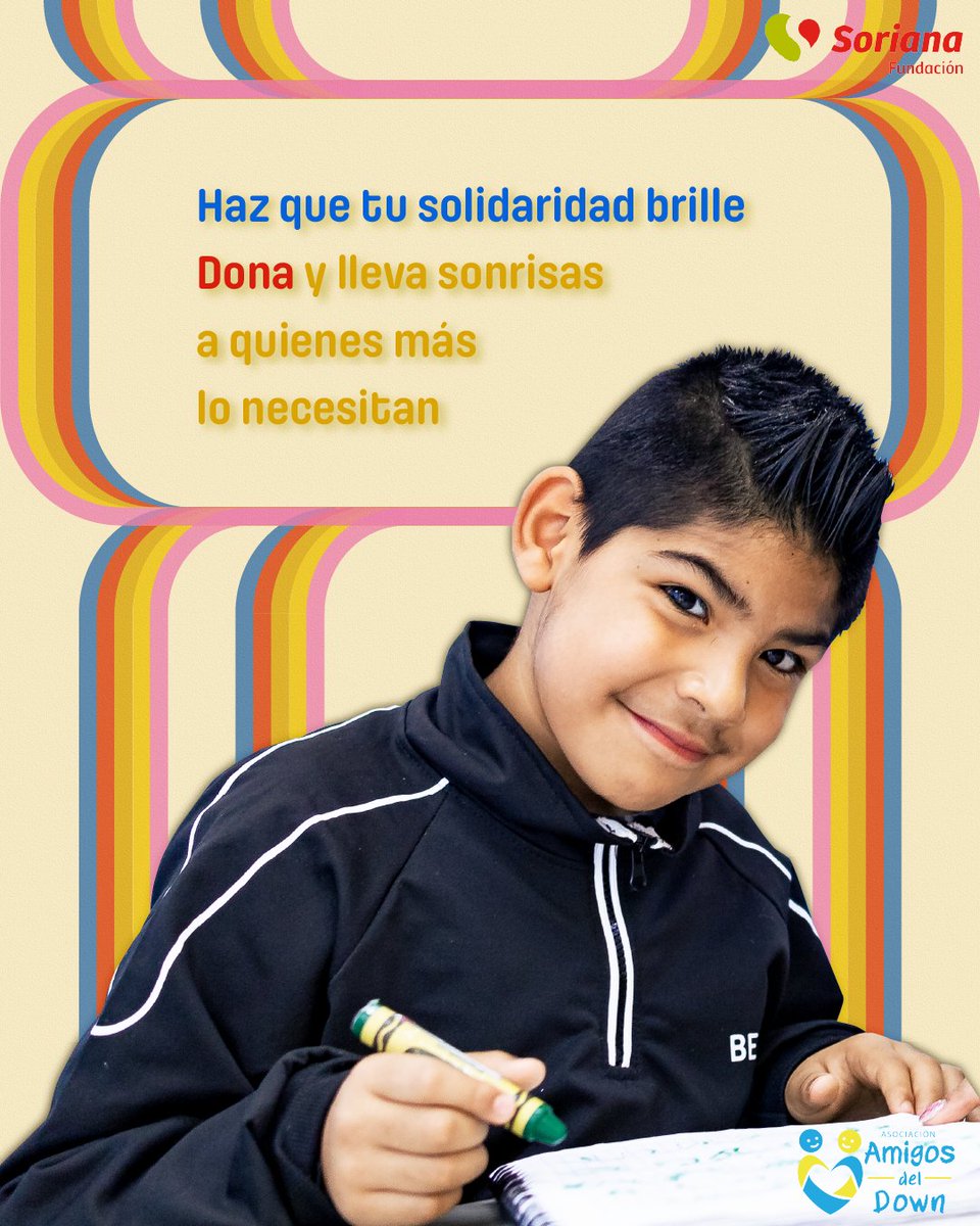 AmigosdelDownAC's tweet photo. Cada niño merece una oportunidad para brillar. ✨ Con tu ayuda, hacemos que eso suceda. ¡Dona hoy!

@OrgSoriana https://t.co/CBSEDSa8hi