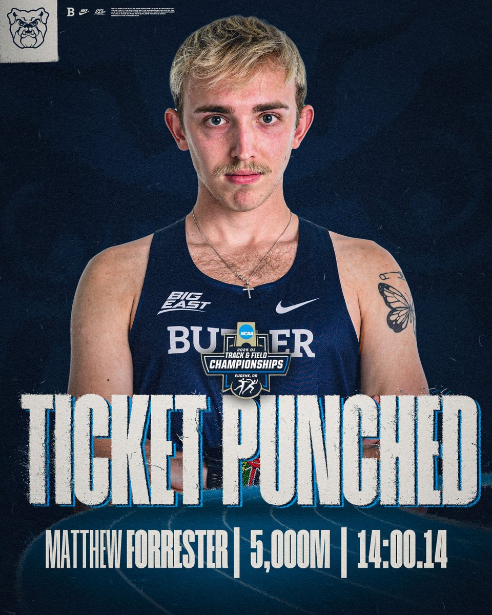 butlerXCTF's tweet image. No shoe? No problem!
Matthew Forrester punches his 🎟️ to Eugene in the men's 5,000 meters despite losing his shoe during the race!
⏱️ 14:00.14
#ButlerWay #NCAATF