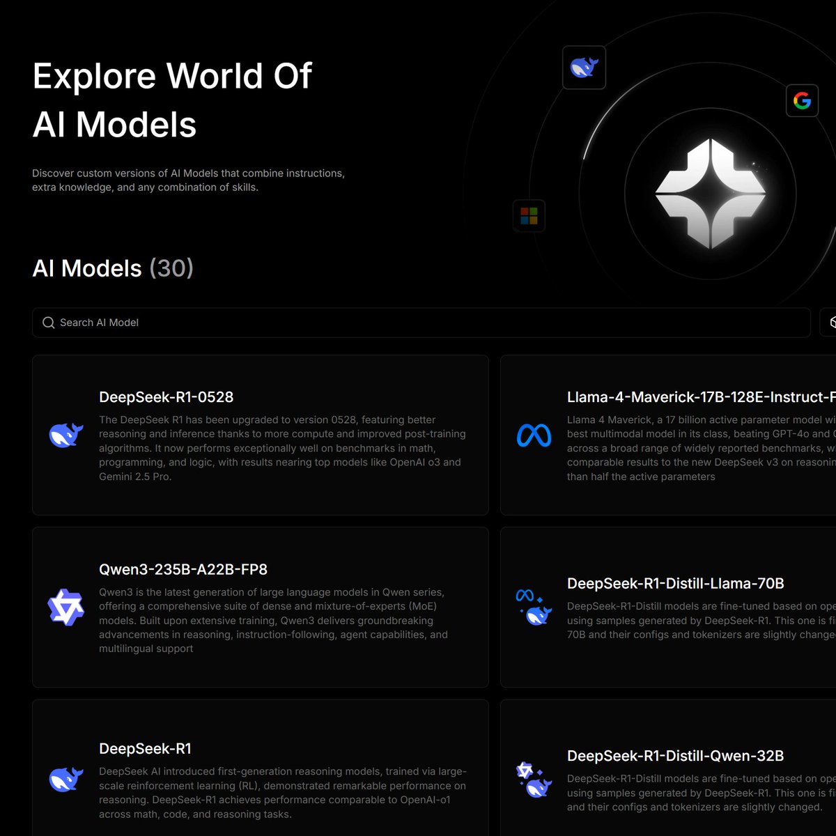 FengzhiW36517's tweet image. 🚀30+ top models, 7 powerful agents, and an easy-to-use SDK, all running on decentralized infrastructure.

🚀 IO Intelligence is here 👉 ai.io.net/ai/models — a game changer for AI development.

@ionet #IOnetCN #IOIntelligence