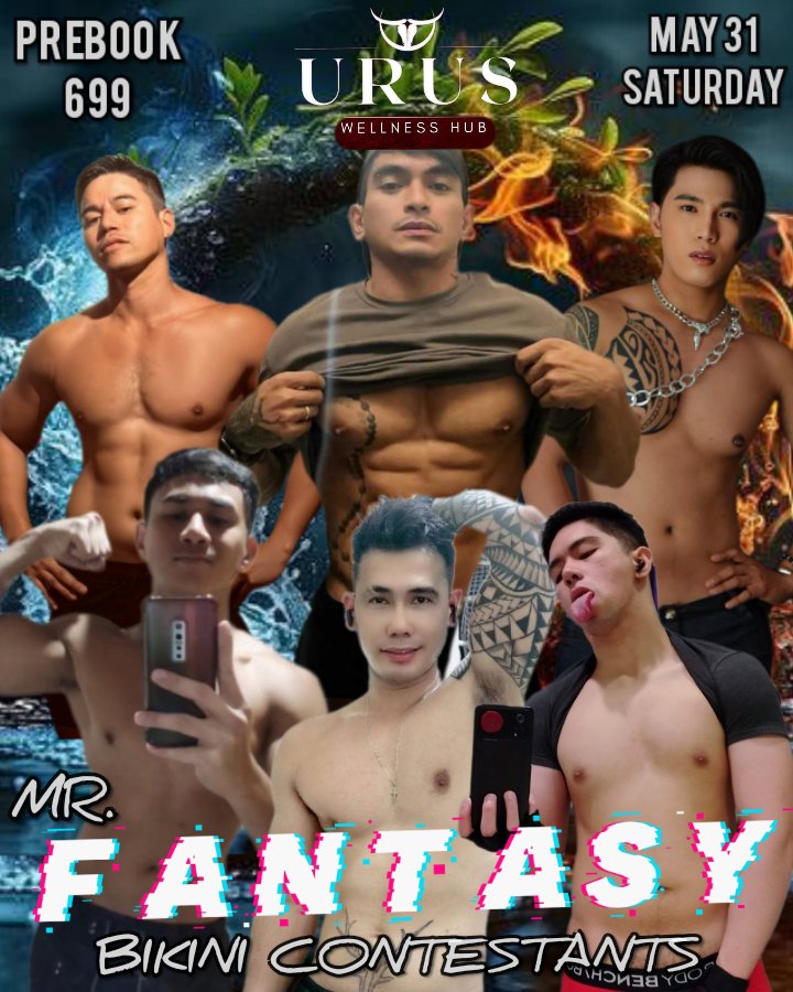 DARKROOMSECRETS II (@darkroomsecrets) on Twitter photo ‼️Meet our MR. FANTASY Bikini CONTESTANTS later at <a href="/UrusWellness/">URUS WELLNESS HUB</a> MAKATI.
Lick, suck, and nipple play there bodies on stage! Kakasa kaba sa kakaibang GAME?
"WILD FANTASY"
RESERVE your SLOT NOW!
#wildFun #onstage #urusSpa ‼️Meet our MR. FANTASY Bikini CONTESTANTS later at <a href="/UrusWellness/">URUS WELLNESS HUB</a> MAKATI.
Lick, suck, and nipple play there bodies on stage! Kakasa kaba sa kakaibang GAME?
"WILD FANTASY"
RESERVE your SLOT NOW!
#wildFun #onstage #urusSpa