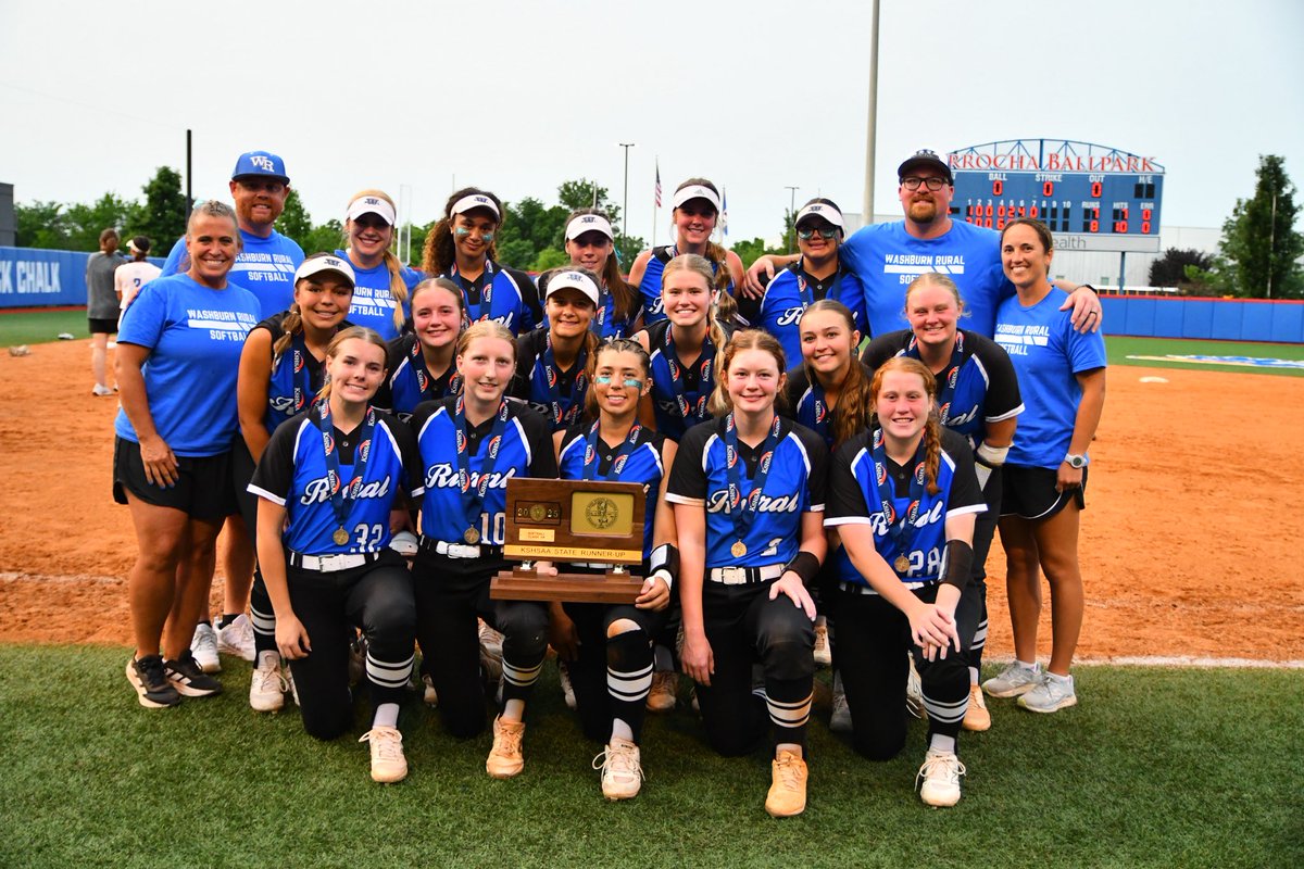 The ⁦<a href="/RuralSoftball/">Washburn Rural Softball</a>⁩ Lady Blues.  Your Kansas 6A State Runner-Up.  Great job Ladies!!