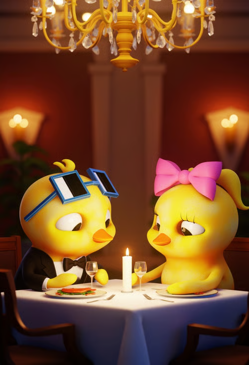 Constantly amazed at how insanely crazy a fine-tuned model can get when it comes to production. Consistent Canon-grade production.  

So excited to finally release the Quack and Lola model for fans to interact with (Oh - Video production is following shortly after)