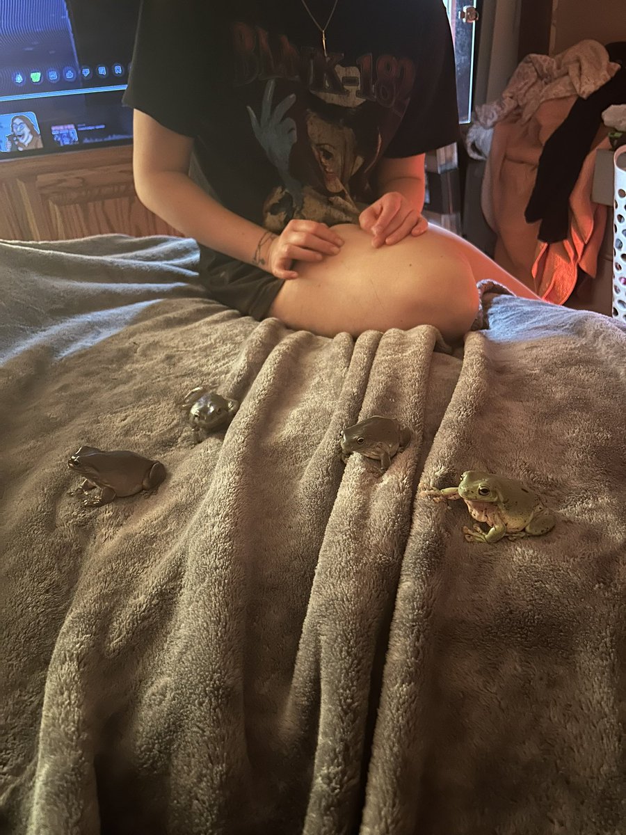 Guys she’s seriously obsessed with frogs, should I run while I still have the chance?