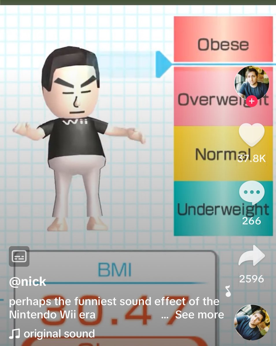JoeRuocco's tweet image. I remember this happened to my dad (6’2”, 210 lbs) when we had a Wii in 2008 and it unleashed super wild body dysmorphia that made him chronically health obsessed for the next 15 years