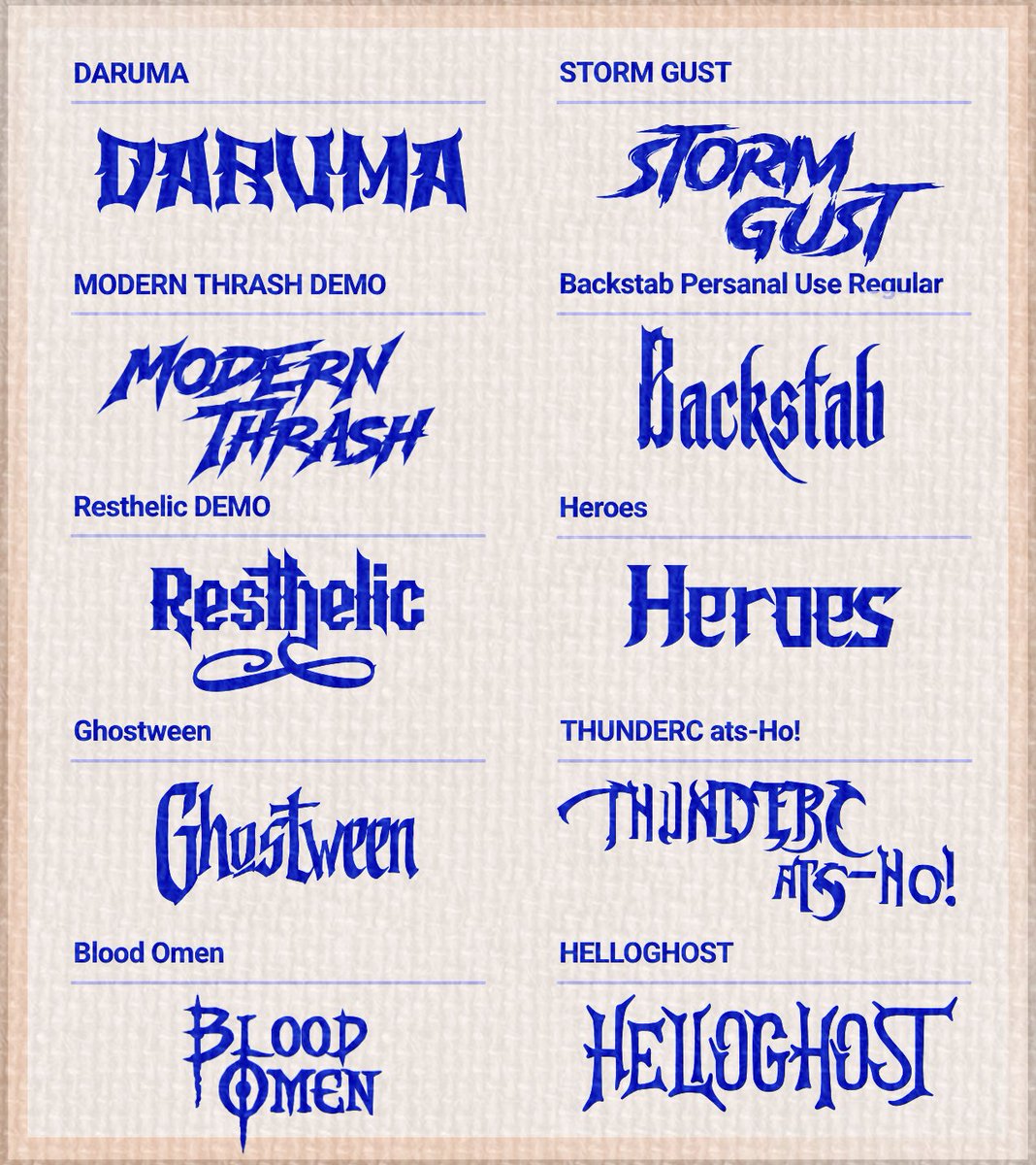 Dark Metal and Fantasy Font!
