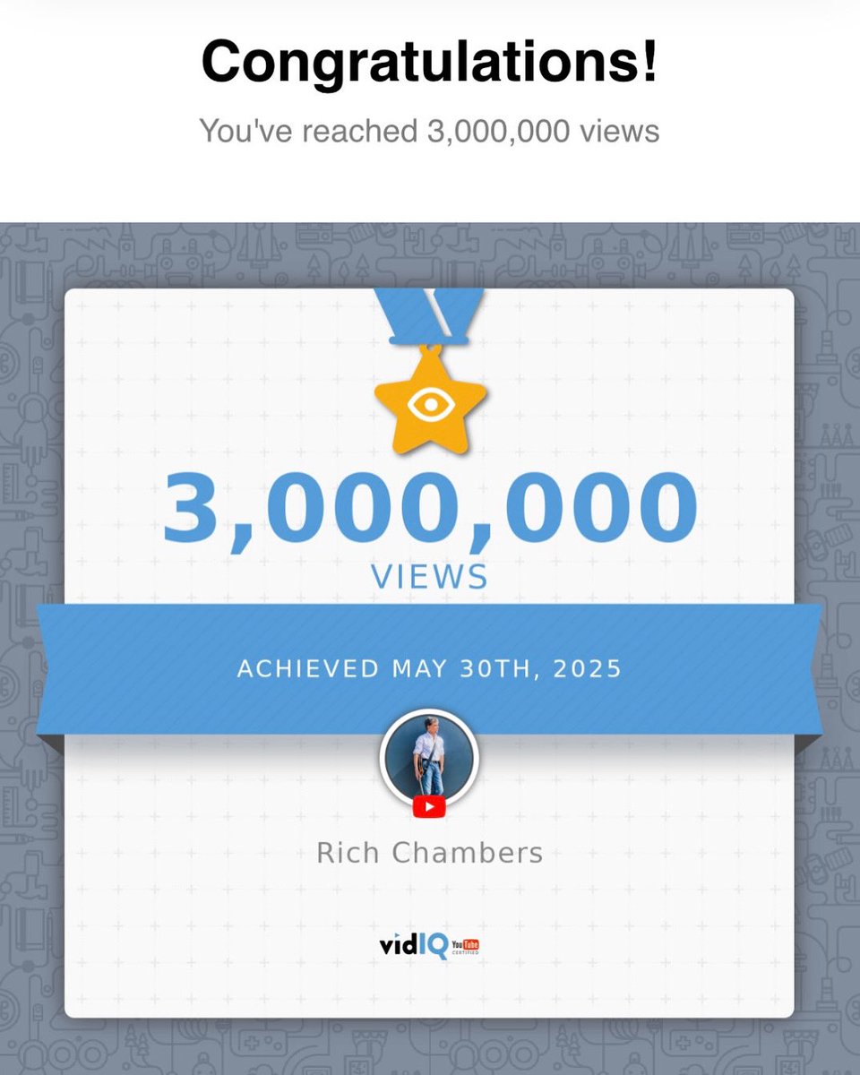I just reached 3 million views for all my videos on YouTube!! If you had told me back in January of 2021 when I started this whole music thing that I would reach this many views, I would have said that you are crazy!! I love it!! This is awesome and crazy fun!!😎👍